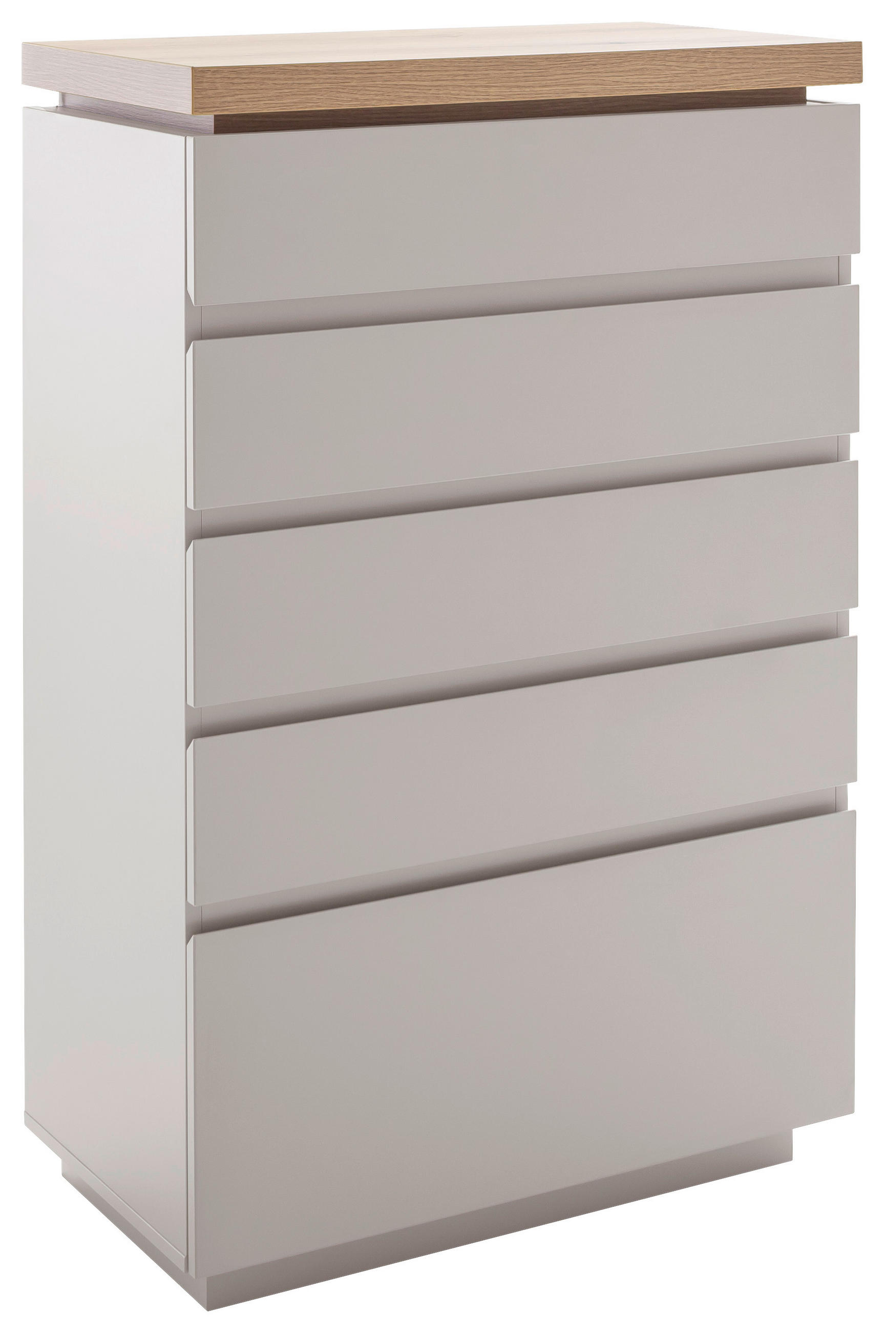 KOMMODE , 75/116/40 cm, 5 Schublade(n)  - Kaschmir/Eichefarben, Design, Holzwerkstoff (75/116/40cm) - Livetastic