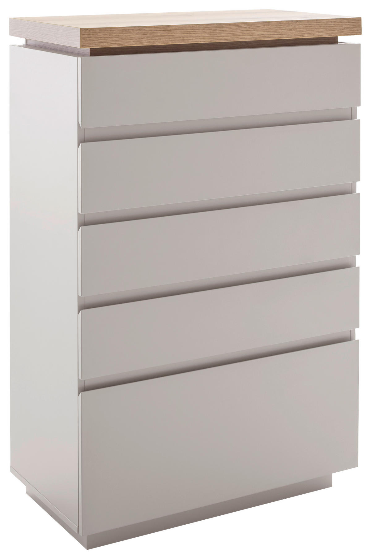 KOMMODE , 75/116/40 cm, 5 Schublade(n)  - Kaschmir/Eichefarben, Design, Holzwerkstoff (75/116/40cm) - Livetastic