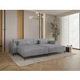 BIGSOFA  in Chenille Grau  - Hellbraun/Schwarz, MODERN, Textil/Metall (300/80/190cm) - Carryhome