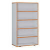 SCHUHREGAL 60/110/33 cm  - Honigeiche/Weiss, Design, Holzwerkstoff/Kunststoff (60/110/33cm) - MID.YOU