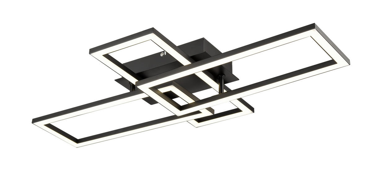 LED PLAFONJERA  - crna, Osnovno, plastika (65/34,8/7,3cm) - Novel