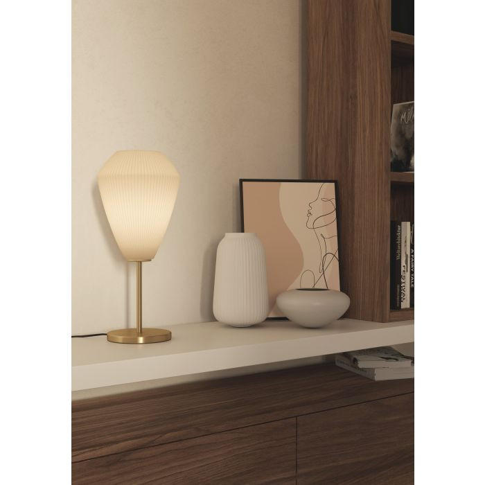 STONA LAMPA Caprarola - boja mesinga/boja peska, Osnovno, staklo/metal (20/46cm)