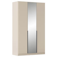 DREHTÜRENSCHRANK 136/229/54 cm,  in Champagner, 3 Tür(en)  - Champagner/Grau, MODERN, Holzwerkstoff/Metall (136/229/54cm) - Rauch Möbel