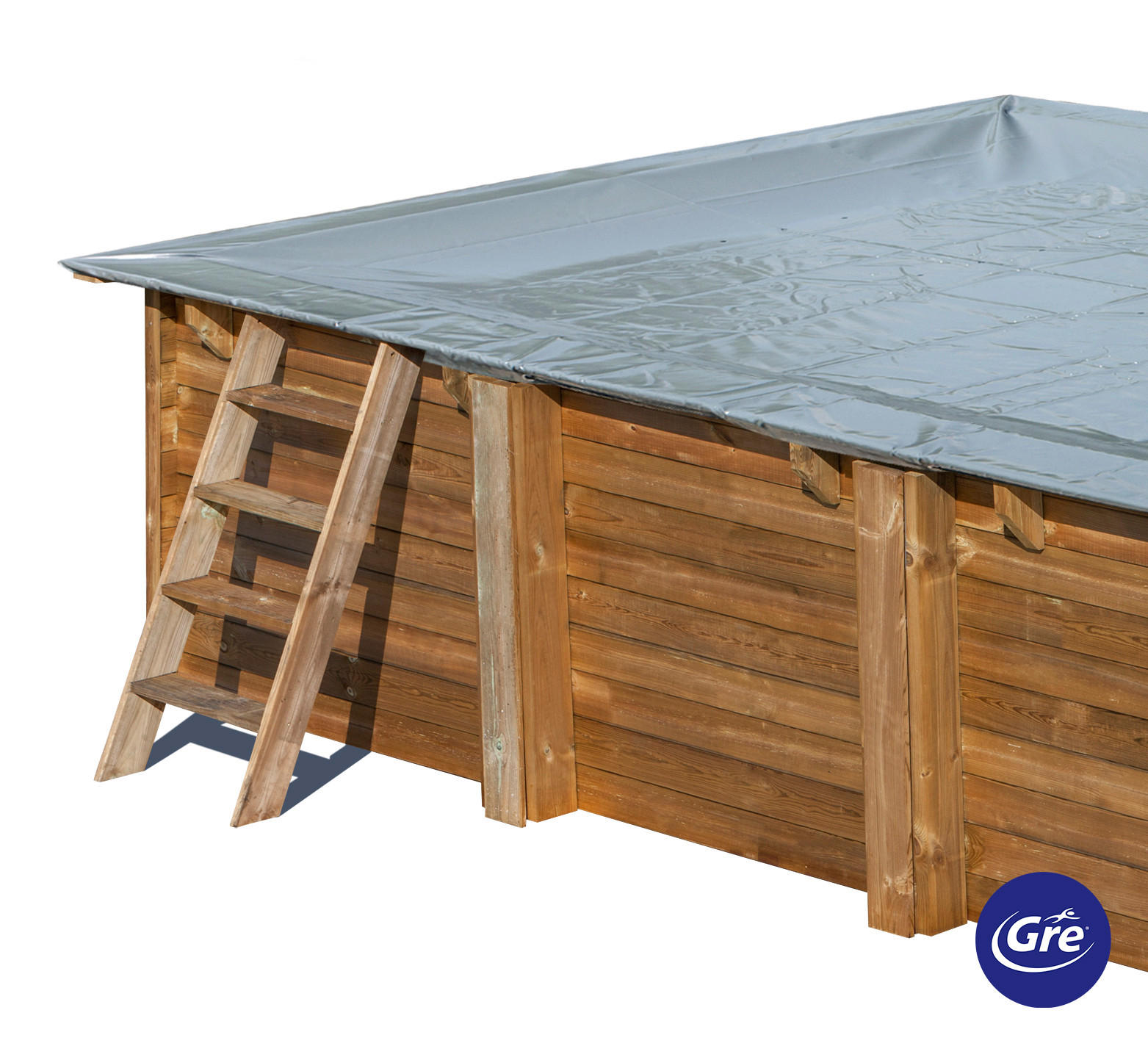 POOLABDECKPLANE 250/250 cm  - Grau, KONVENTIONELL, Kunststoff (250/250cm) - Gre