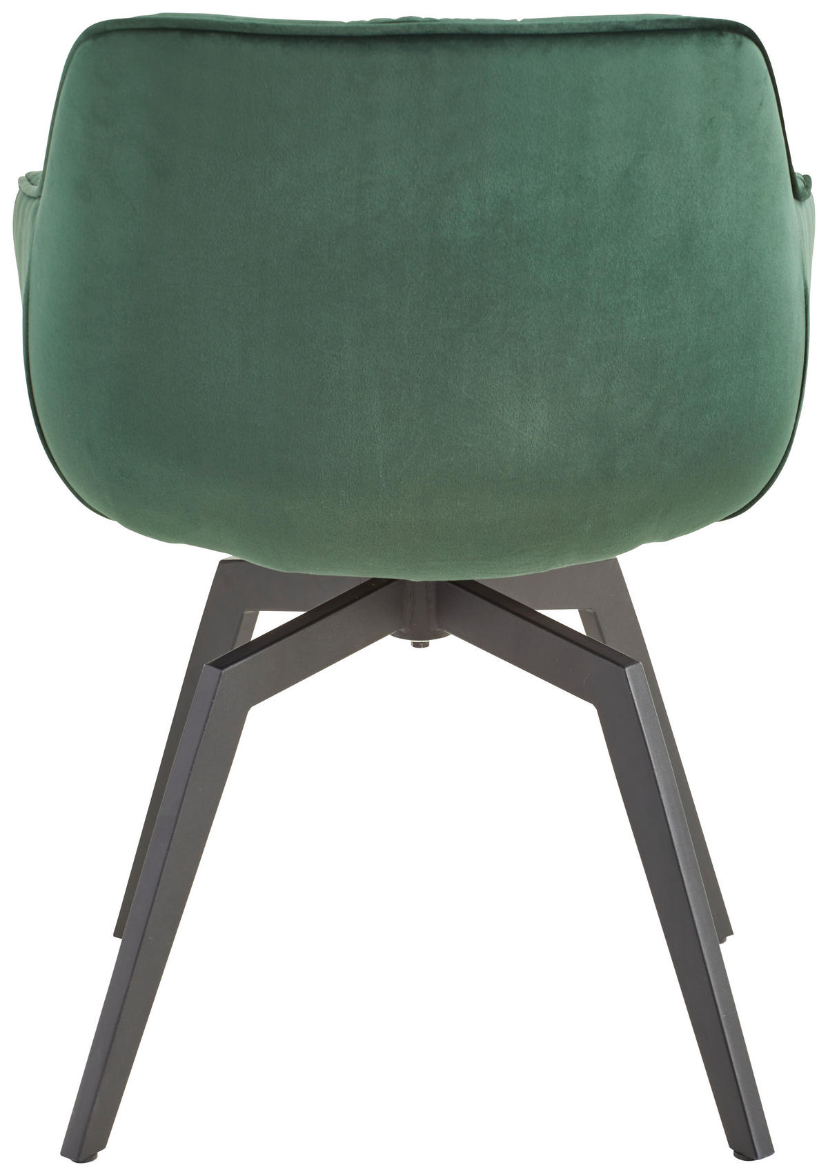 ARMLEHNSTUHL  in Eisen Samt  - Dunkelgrün/Schwarz, MODERN, Holz/Textil (58/83/63cm) - Livetastic