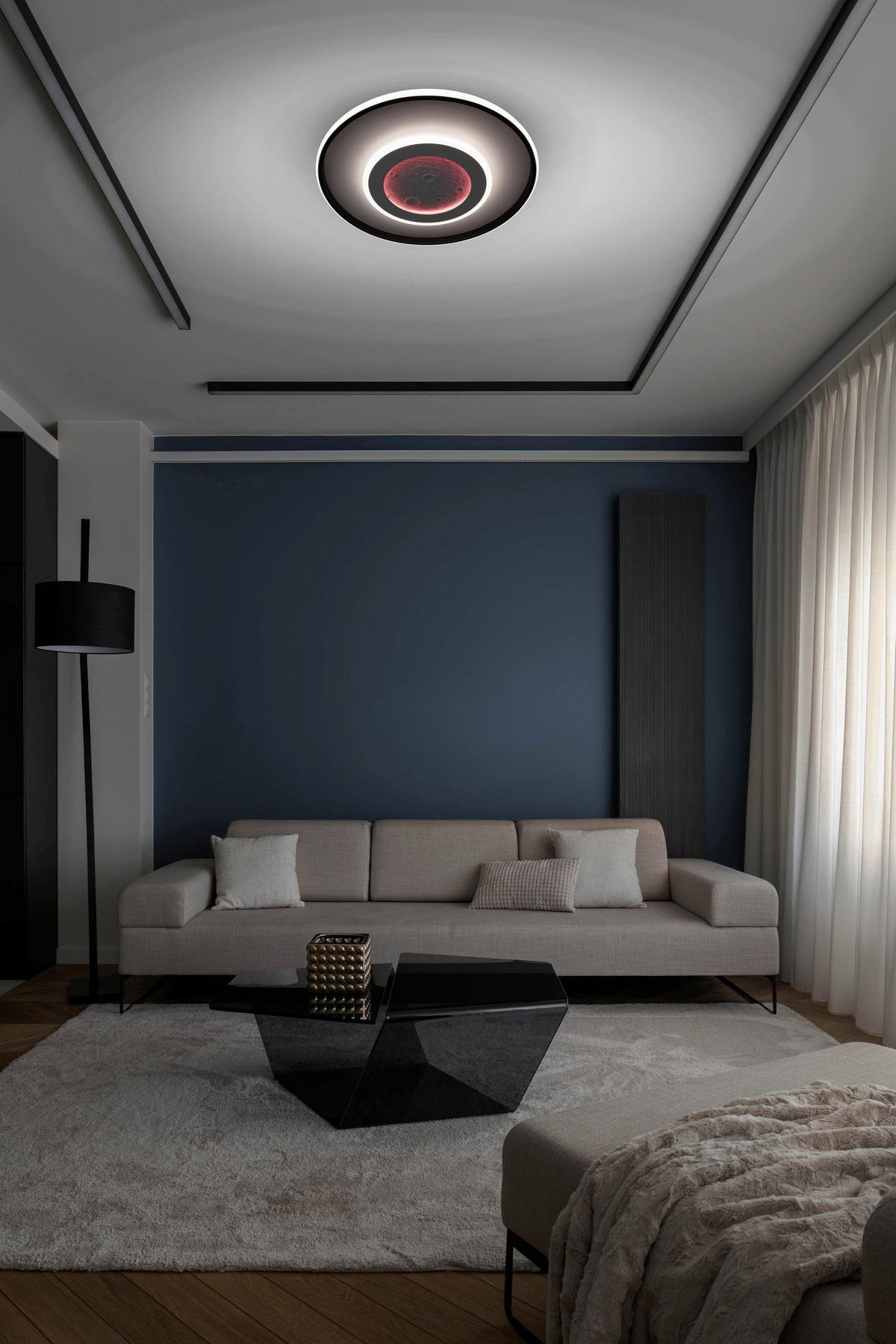 LED-DECKENLEUCHTE LIVANA 70/6,2 cm   - Weiß, Design, Metall (70/6,2cm) - Näve