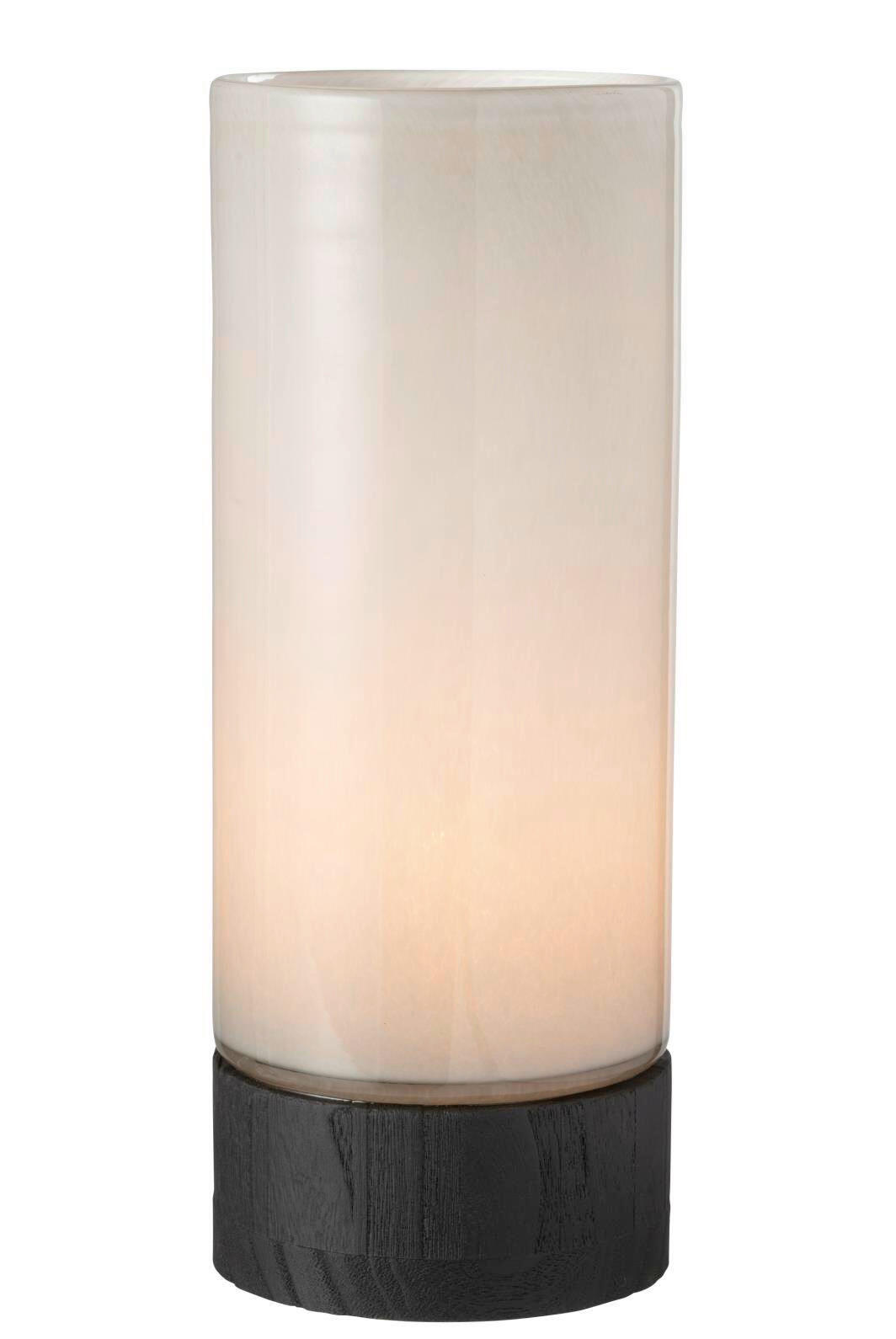 TEELICHTHALTER - Schwarz/Grau, Design, Glas/Holz (14,5/14,5/36,5cm) - Ambia Home