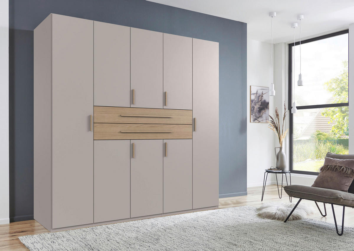 ORMAR ZA ODEĆU boja hrasta, kašmir  225/208/65 cm  - kašmir/boja hrasta, Moderno, pločasti materijal (225/208/65cm) - Carryhome