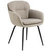 ARMLEHNSTUHL  in Struktur  - Beige/Schwarz, Design, Textil/Metall (58/84/59cm) - MID.YOU