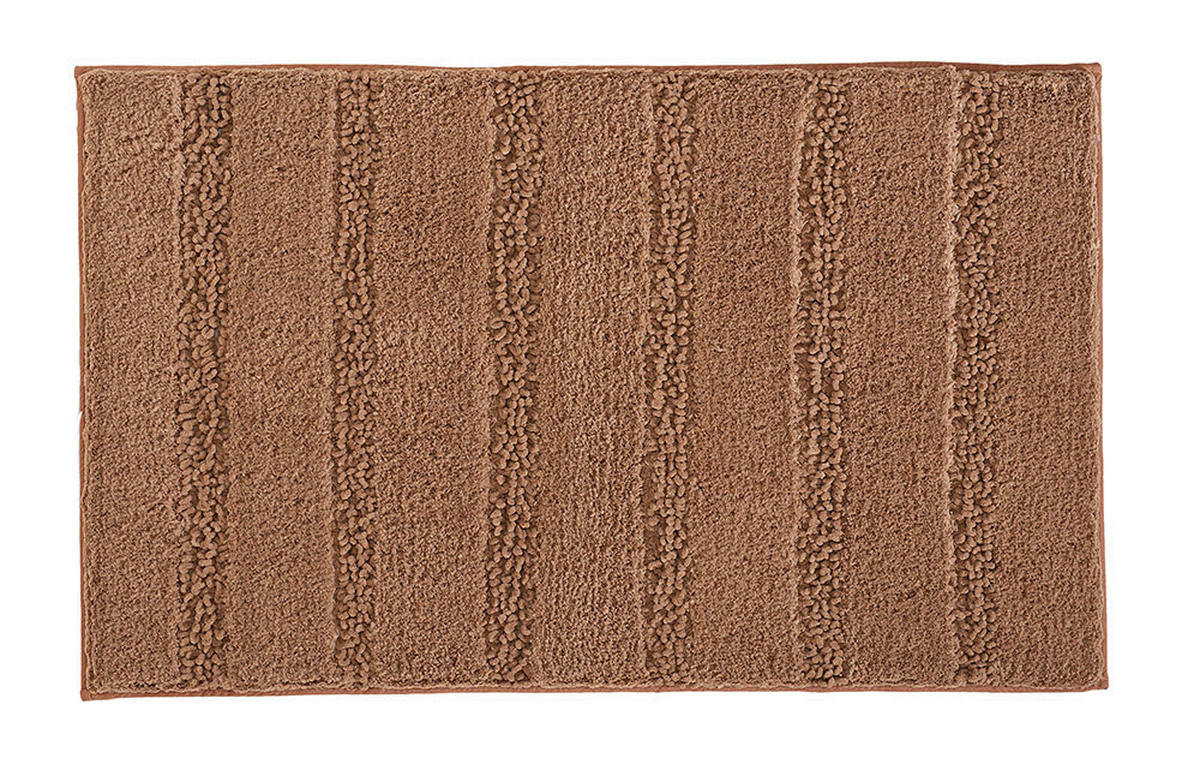 KOBEREC DO KOUPELNY, 60/100/2.5 cm - hnědá, Basics, textil/plast (60/100/2.5cm) - Kleine Wolke