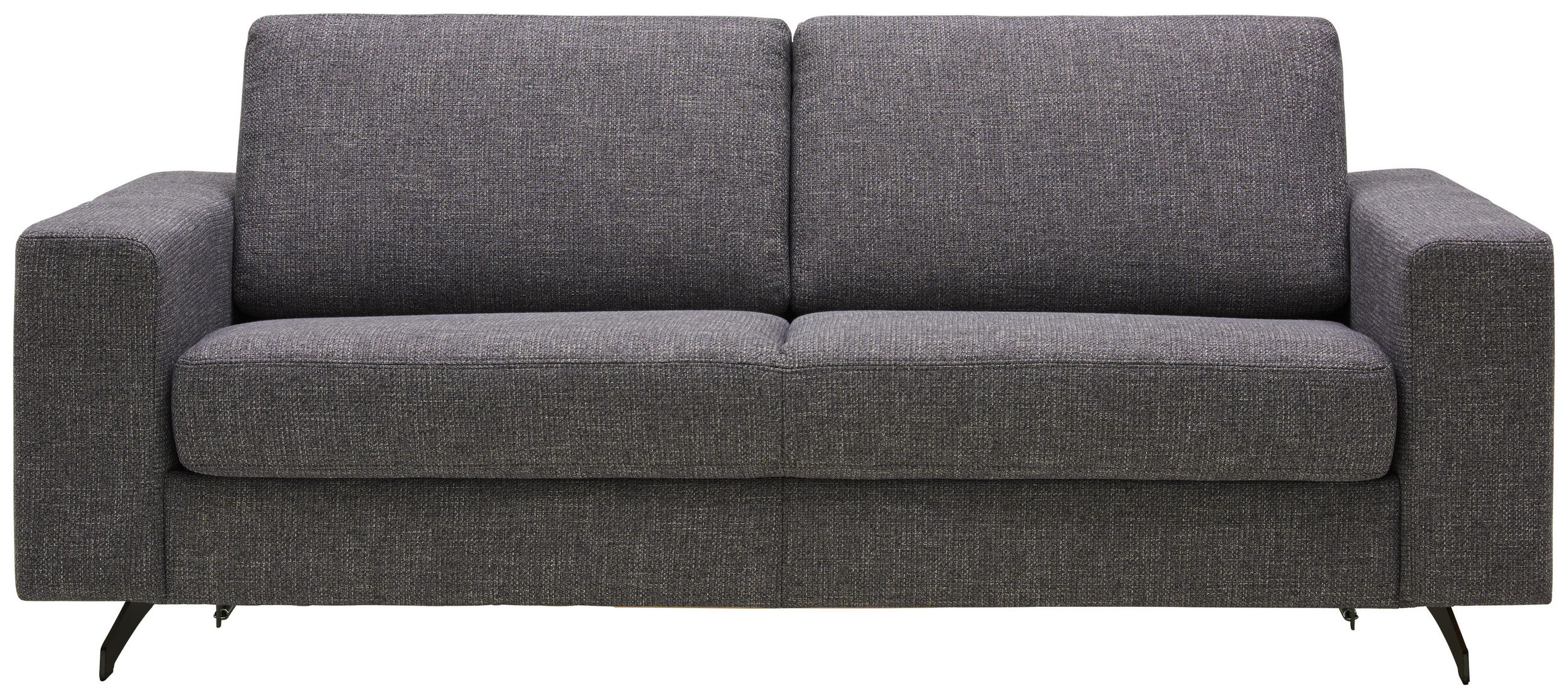 Schlafsofa in Textil Grau, Weiß