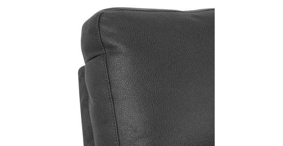 2-SITZER-SOFA Lederlook, Mikrofaser Grau  - Schwarz/Grau, KONVENTIONELL, Textil/Metall (160/102/96cm) - Carryhome