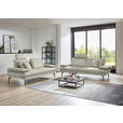 3-SITZER-SOFA in Velours Ecru  - Ecru/Beige, Design, Textil/Metall (222/89/104cm) - Dieter Knoll