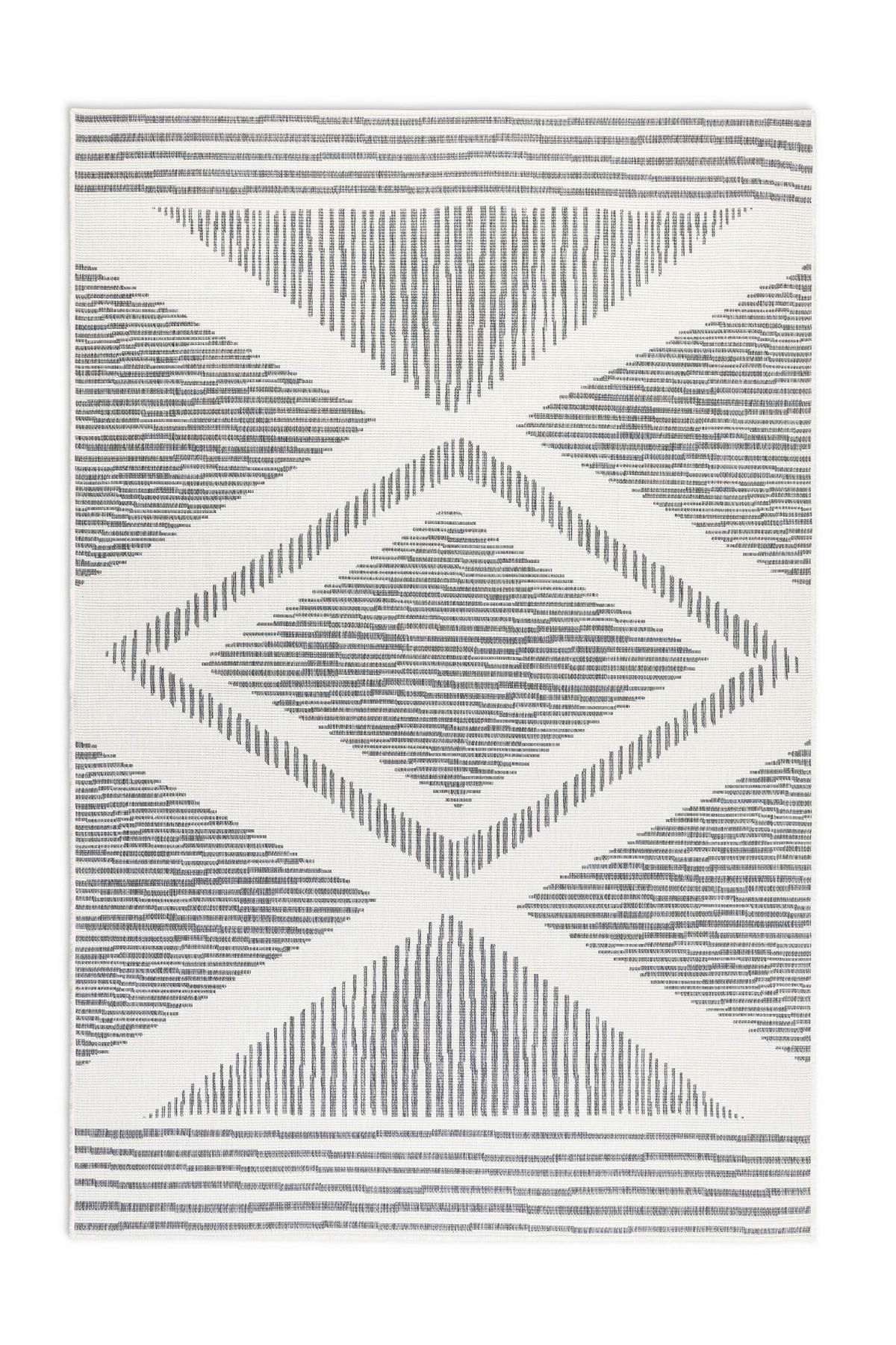 OUTDOORTEPPICH 80/150 cm Gemini Silberfarben, Weiß  - Silberfarben/Weiß, Design, Kunststoff (80/150cm)