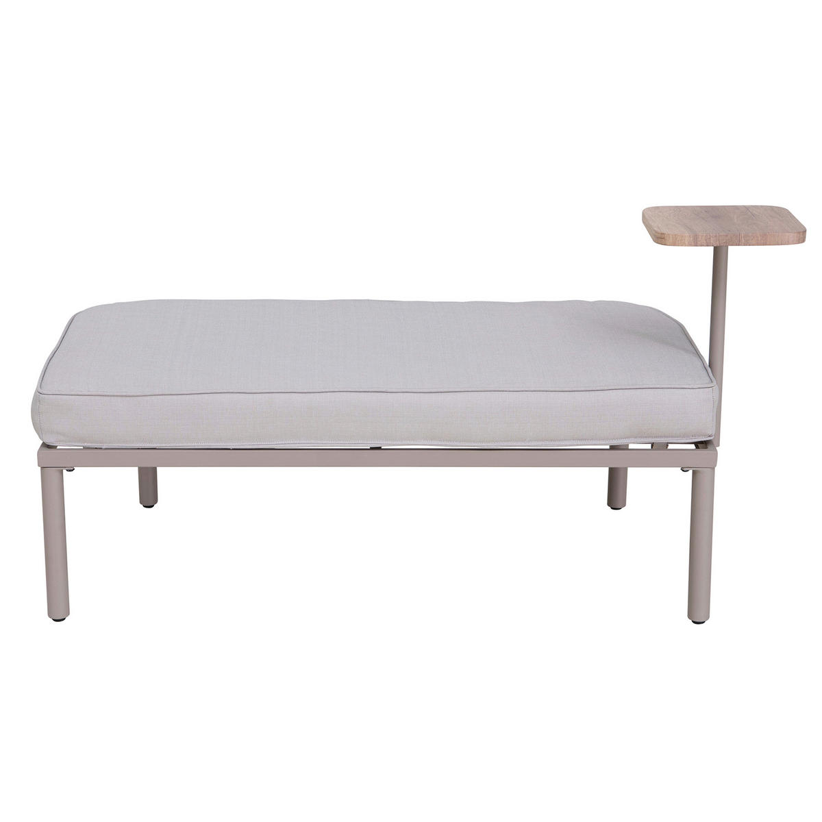 DOPPELLIEGE 142/82/128 cm Rattan  - Naturfarben/Grau, Basics, Holz/Kunststoff (142/82/128cm) - Modante