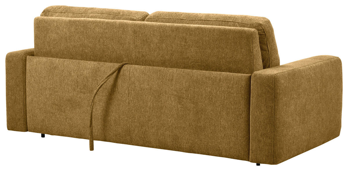 SCHLAFSOFA Flachgewebe Goldfarben  - Goldfarben/Schwarz, MODERN, Kunststoff/Textil (195/80/100cm) - Carryhome