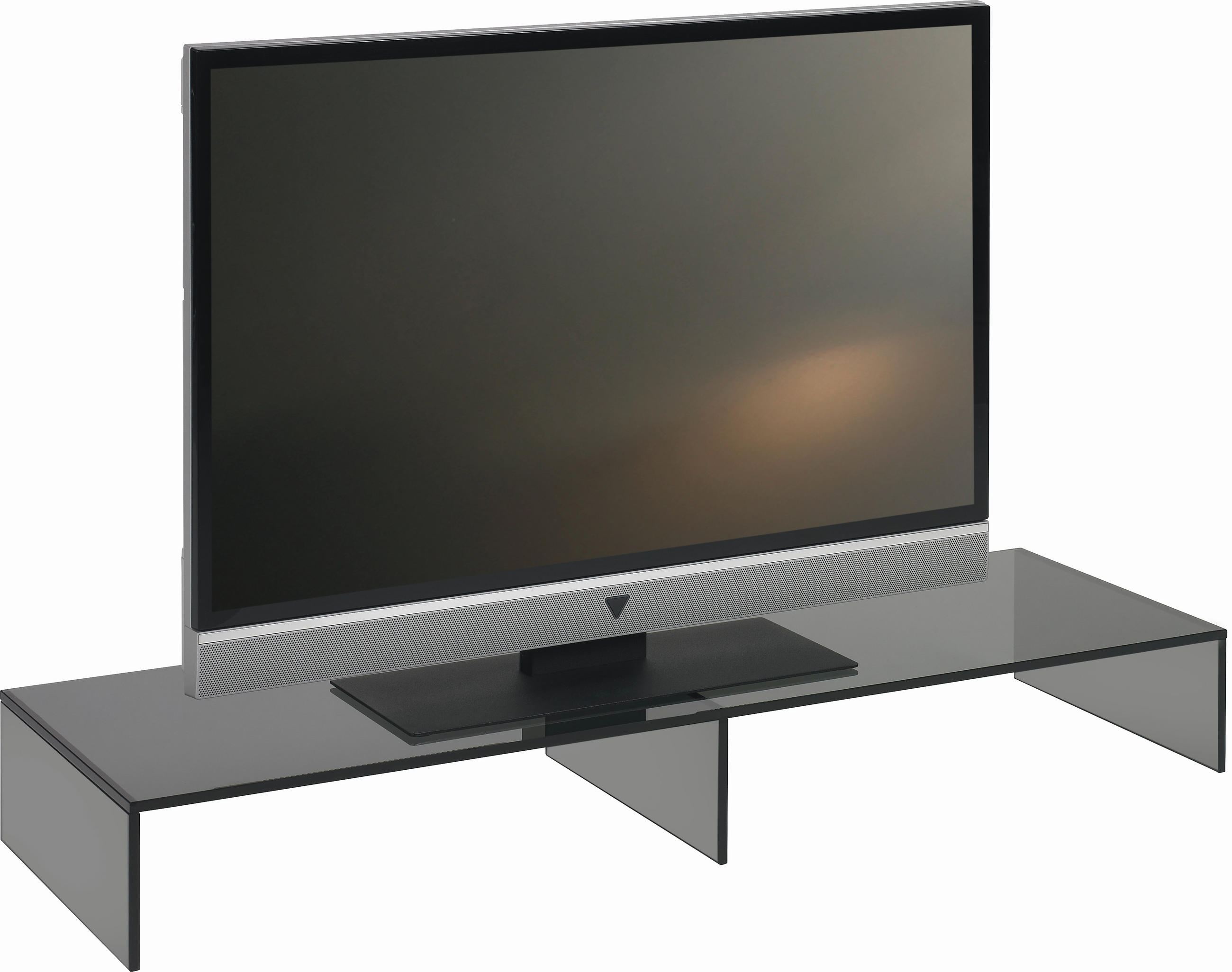 TV-AUFSATZ  Glas  Grau  - Grau, Design, Glas (110/14/35cm) - Xora