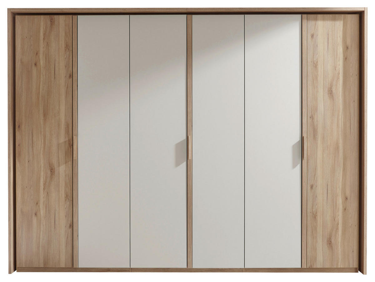 DREHTÜRENSCHRANK in Eichefarben, Kaschmir  - Kaschmir/Eichefarben, Design, Holz/Holzwerkstoff (300/225,5/60,2cm) - Xora