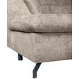 WOHNLANDSCHAFT in Struktur Beige  - Beige/Schwarz, KONVENTIONELL, Textil/Metall (253/357/188cm) - Carryhome