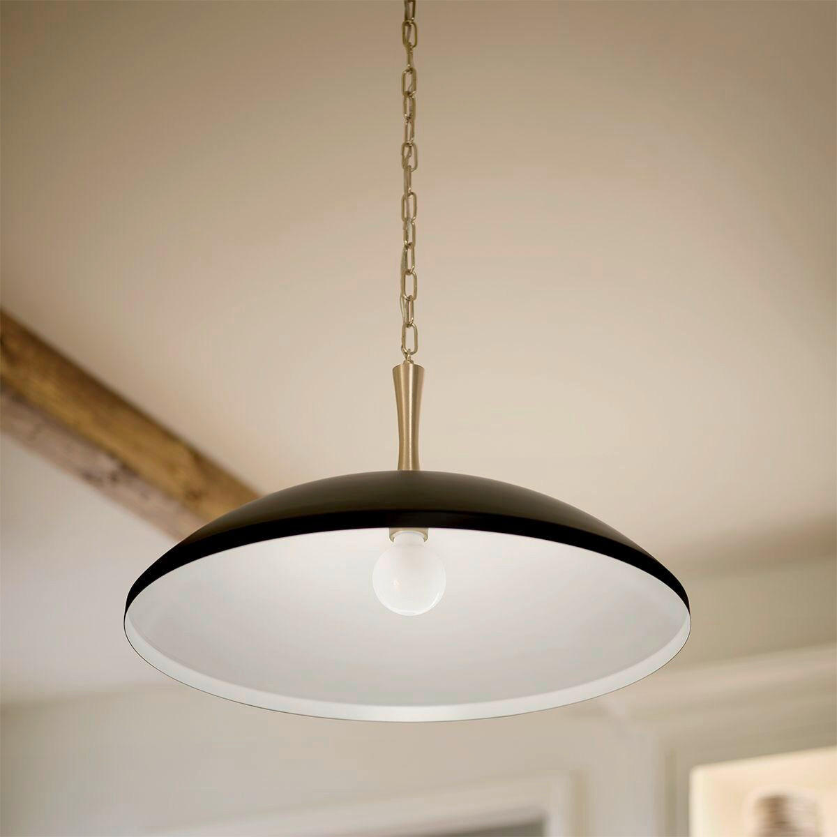 HÄNGELEUCHTE    - Champagner/Schwarz, Konventionell, Metall (225.9/33/50.8cm) - Elstead Lighting