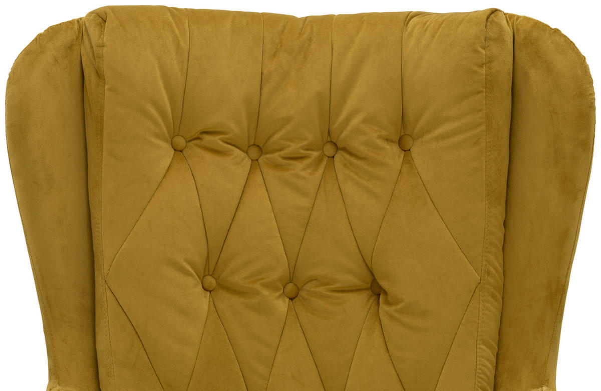RELAXSESSEL Samt    - Gelb, Design (73/102/84cm) - MID.YOU