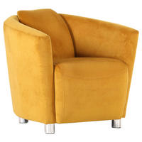 COCKTAILSESSEL Mikrofaser Gelb    - Chromfarben/Gelb, Design, Holzwerkstoff/Textil (72/72/85cm)