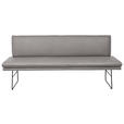 SITZBANK in Metall, Textil Grau, Schwarz  - Schwarz/Grau, Design, Textil/Metall (195/87/65cm) - Dieter Knoll