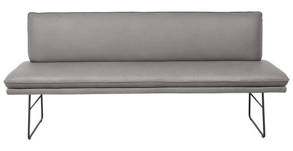 SITZBANK in Metall, Textil Grau, Schwarz  - Schwarz/Grau, Design, Textil/Metall (195/87/65cm) - Dieter Knoll