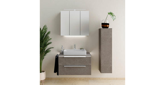 MIDISCHRANK 30/137/33 cm  - Dunkelgrau, KONVENTIONELL, Glas/Holzwerkstoff (30/137/33cm) - Dieter Knoll