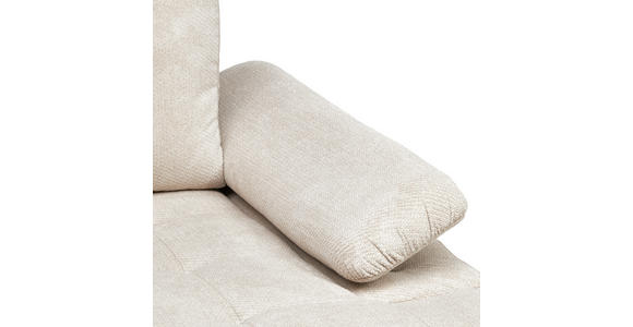 ECKSOFA Naturfarben Webstoff  inkl. Rückenkissen, Bettkasten, Schlaffunktion, Rücken echt, Armteilverstellung, Liegefläche im Originalstoff  - Schwarz/Naturfarben, KONVENTIONELL, Kunststoff/Textil (282/162cm) - Carryhome