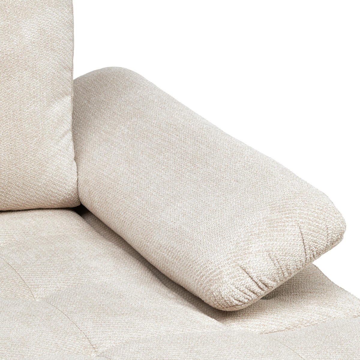 ECKSOFA Naturfarben Webstoff  - Schwarz/Naturfarben, KONVENTIONELL, Kunststoff/Textil (282/162cm) - Carryhome