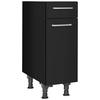 SCHUBKASTENUNTERSCHRANK 30/87/56 cm  in Schwarz  - Edelstahlfarben/Schwarz, MODERN, Holzwerkstoff/Metall (30/87/56cm) - Nobilia