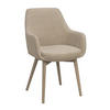 STOL MED ARMSTÖD     - beige/ek Bianco, Klassisk, metall/trä (55/88/61cm) - Rowico