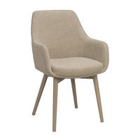 STOL MED ARMSTÖD     - beige/ek Bianco, Klassisk, metall/trä (55/88/61cm) - Rowico