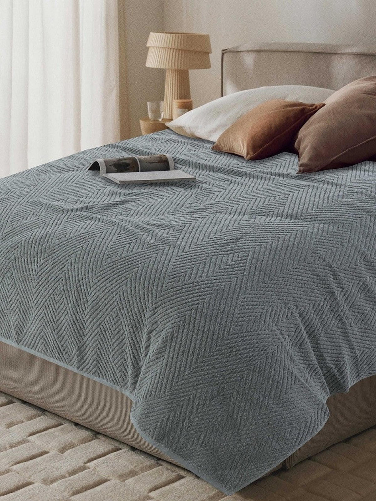 PREKRIVAČ 220/240 cm  UNA  - siva, Basics, tekstil (220/240cm) - Esposa