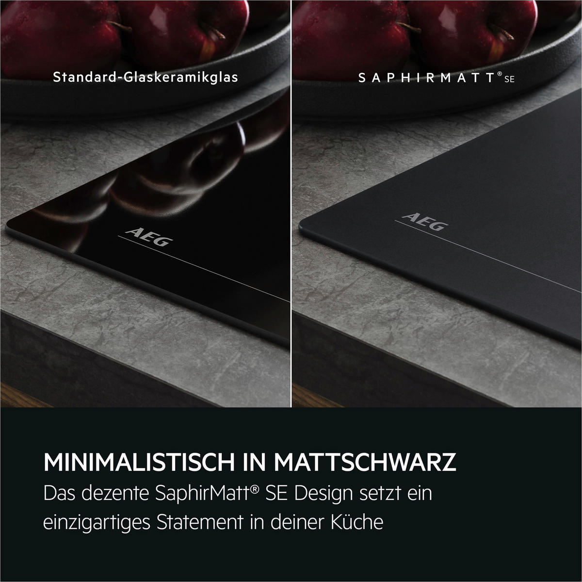 BACKOFENSET XXXL60  - Schwarz, Basics, Glas/Metall (56,0/59,3/55,0cm) - AEG