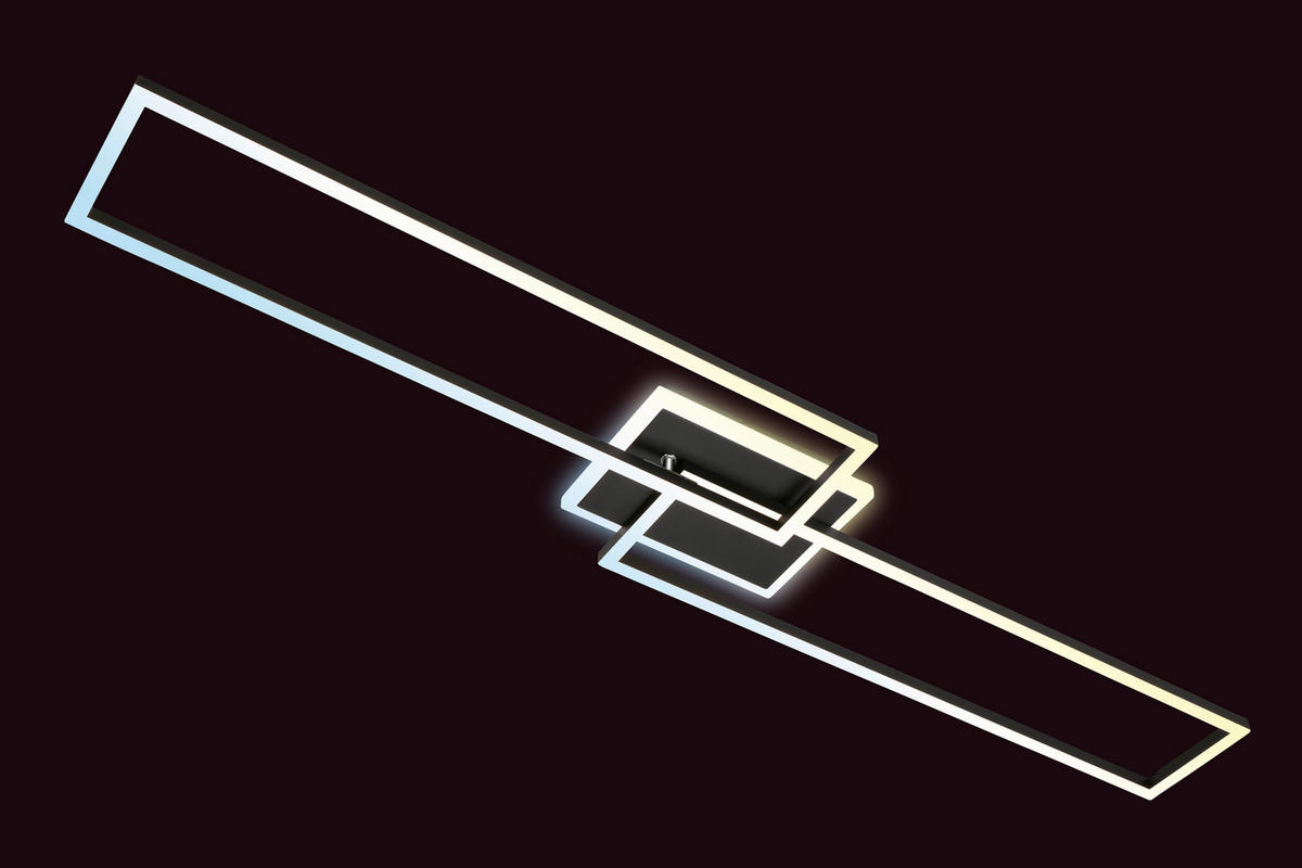 LED PLAFONJERA  - crna, Dizajnerski, metal/plastika (110/24,8/8cm)