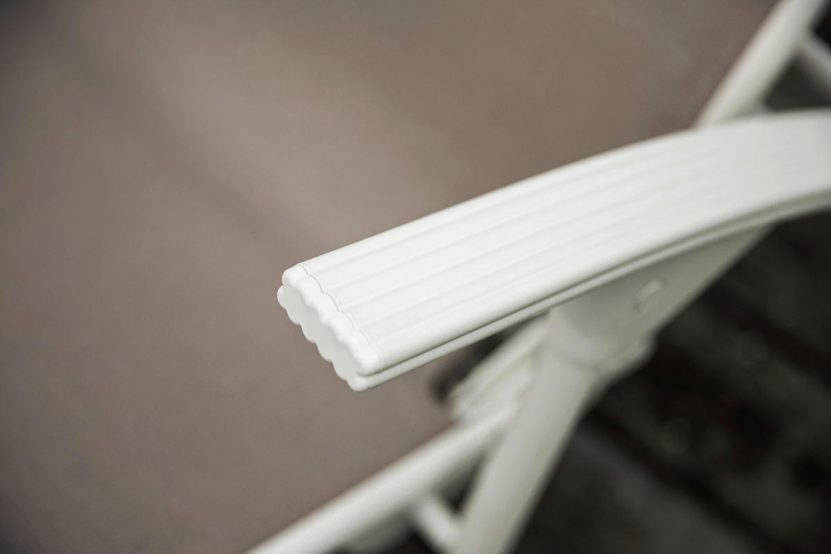 BÄDERLIEGE 73/120/180 cm  - Greige/Weiß, Basics, Textil/Metall (73/120/180cm) - Kettler