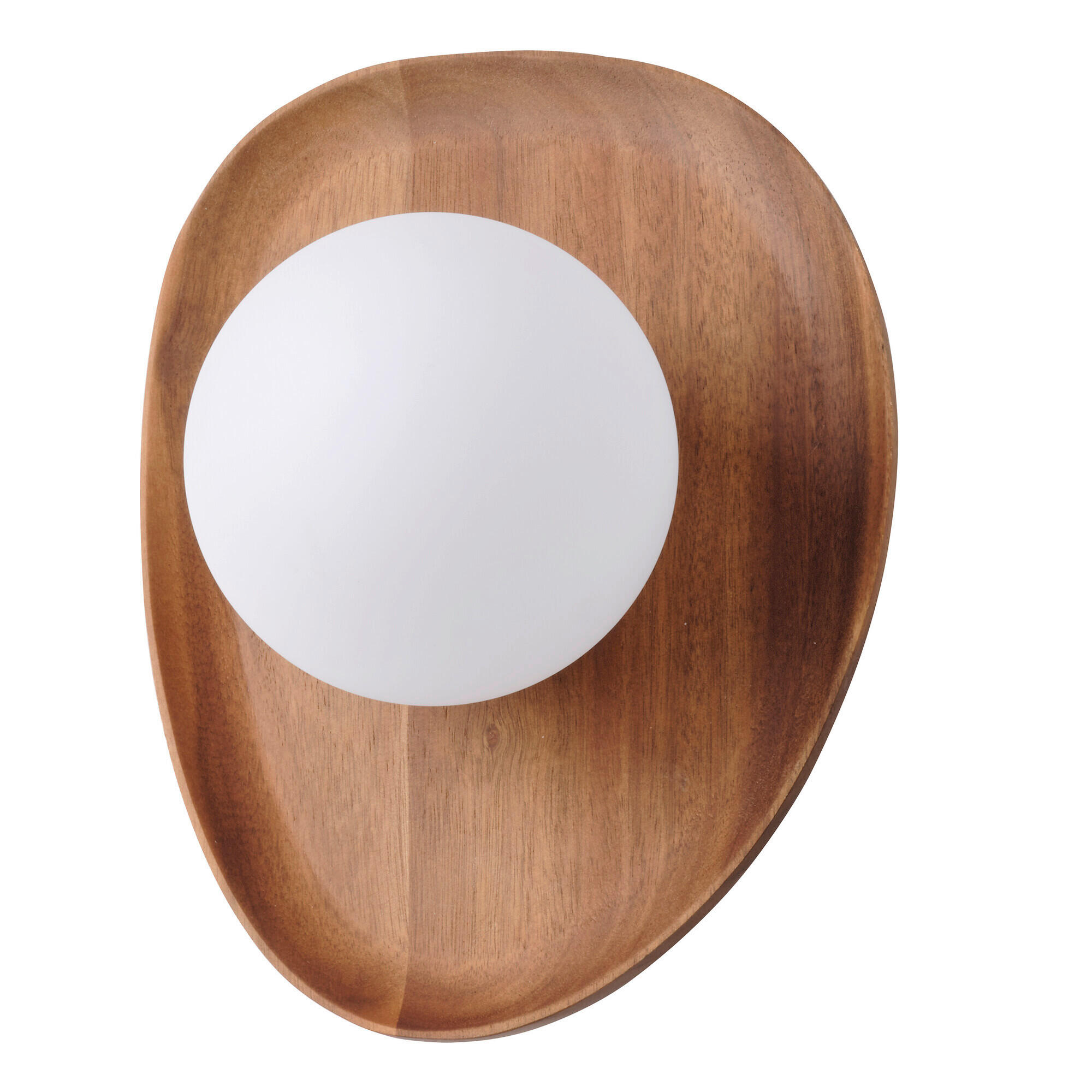 WANDLEUCHTE 20/13,5/26 cm   - Akaziefarben, Basics, Glas/Holz (20/13,5/26cm) - Osram