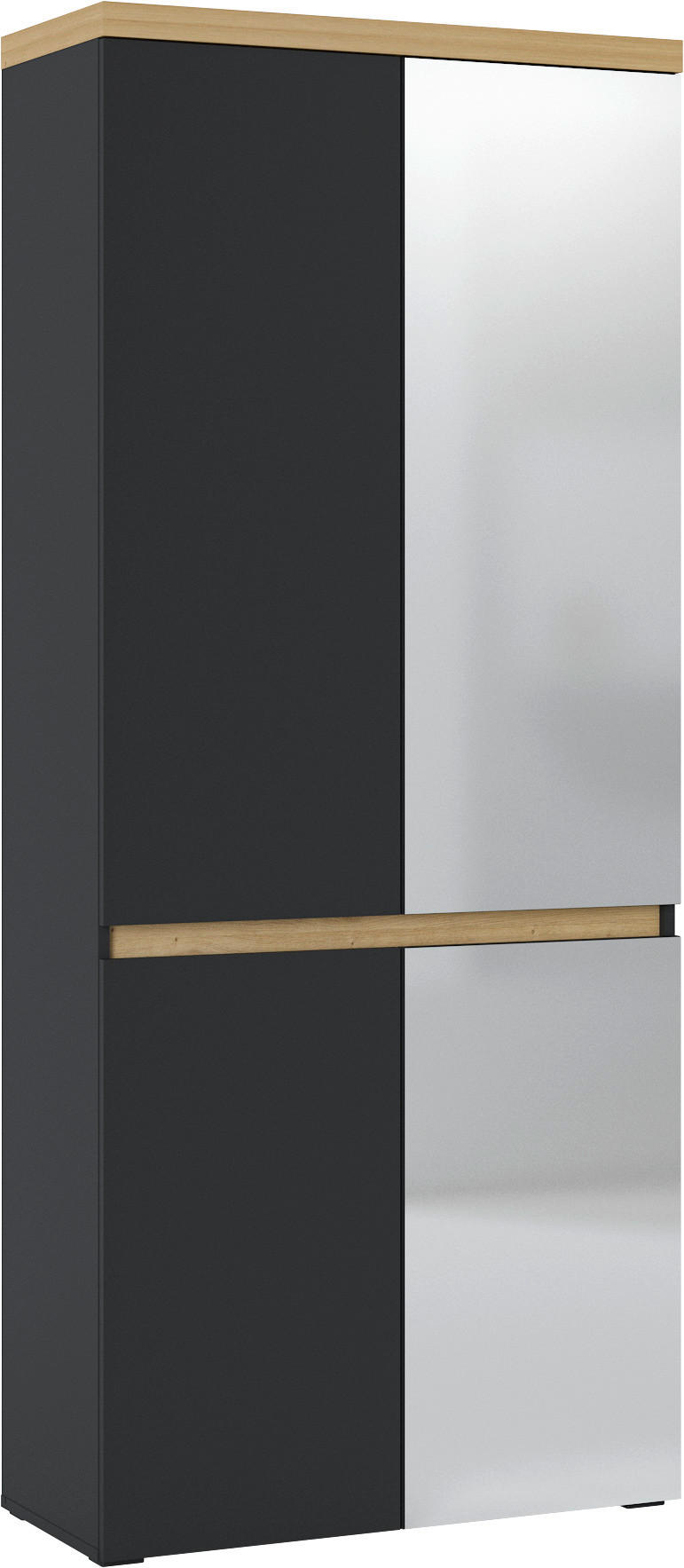 Garderobenschrank Pepe B:85 Cm Anthrazit/artisan Eiche Dekor