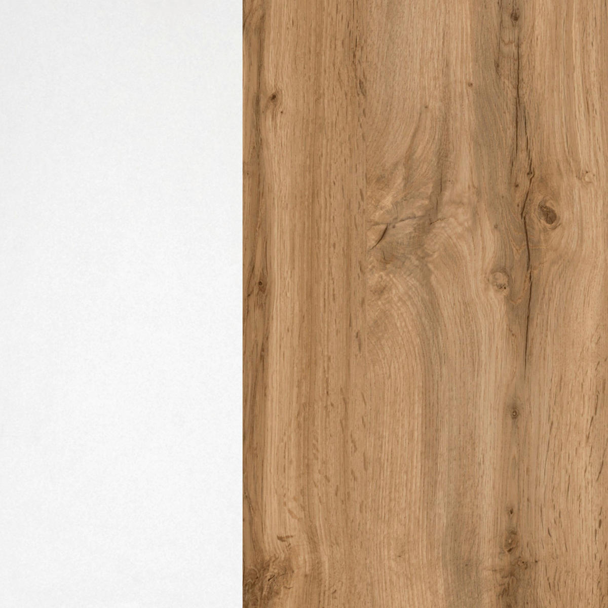 KÜCHENUNTERSCHRANK 180/86/60 cm  in Weiss, Eiche Wotan  - Weiss/Eiche Wotan, Design, Holzwerkstoff/Metall (180/86/60cm) - Held
