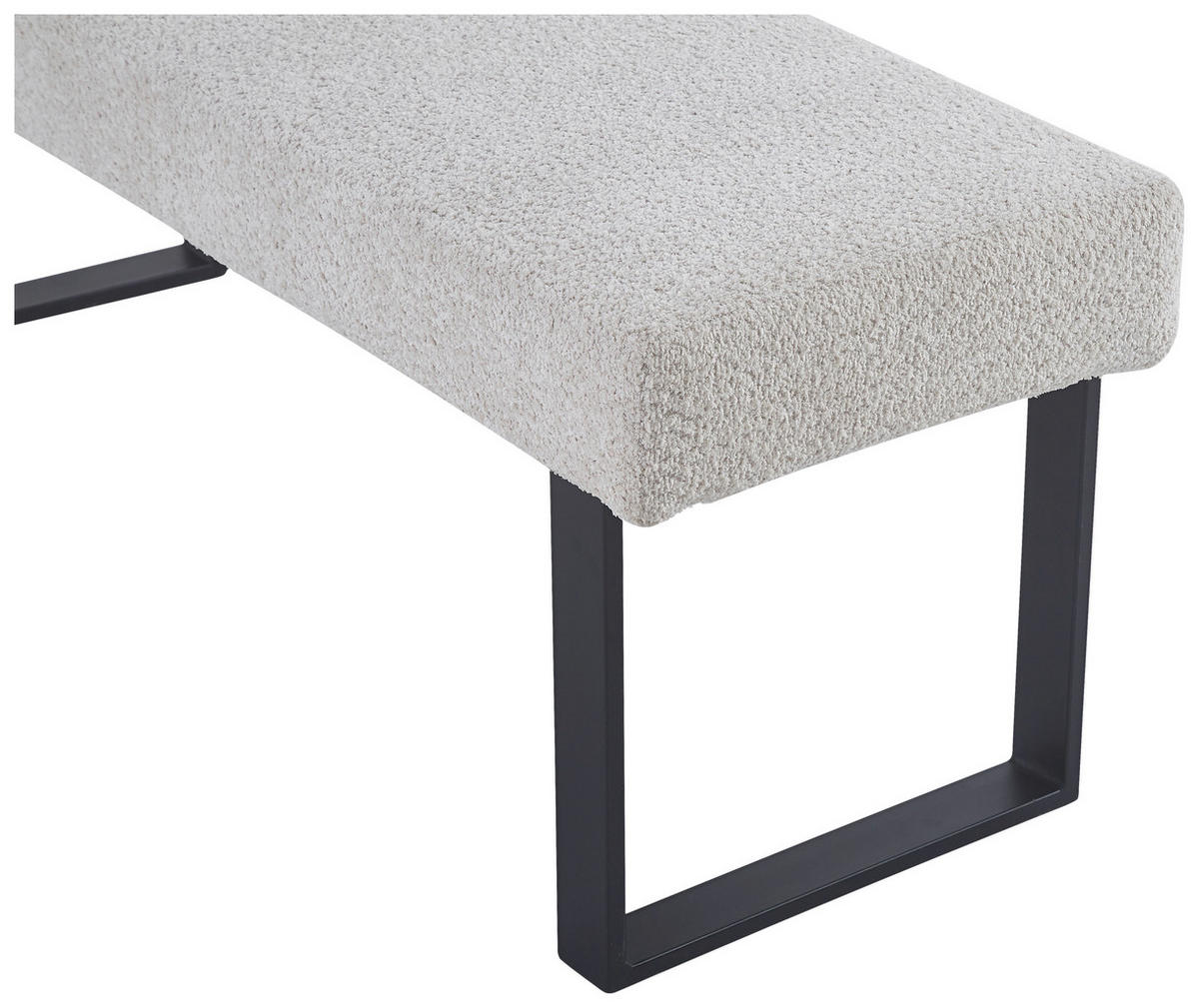 SITZBANK in Metall, Textil Beige  - Beige/Schwarz, KONVENTIONELL, Textil/Metall (140/49/47cm) - MID.YOU