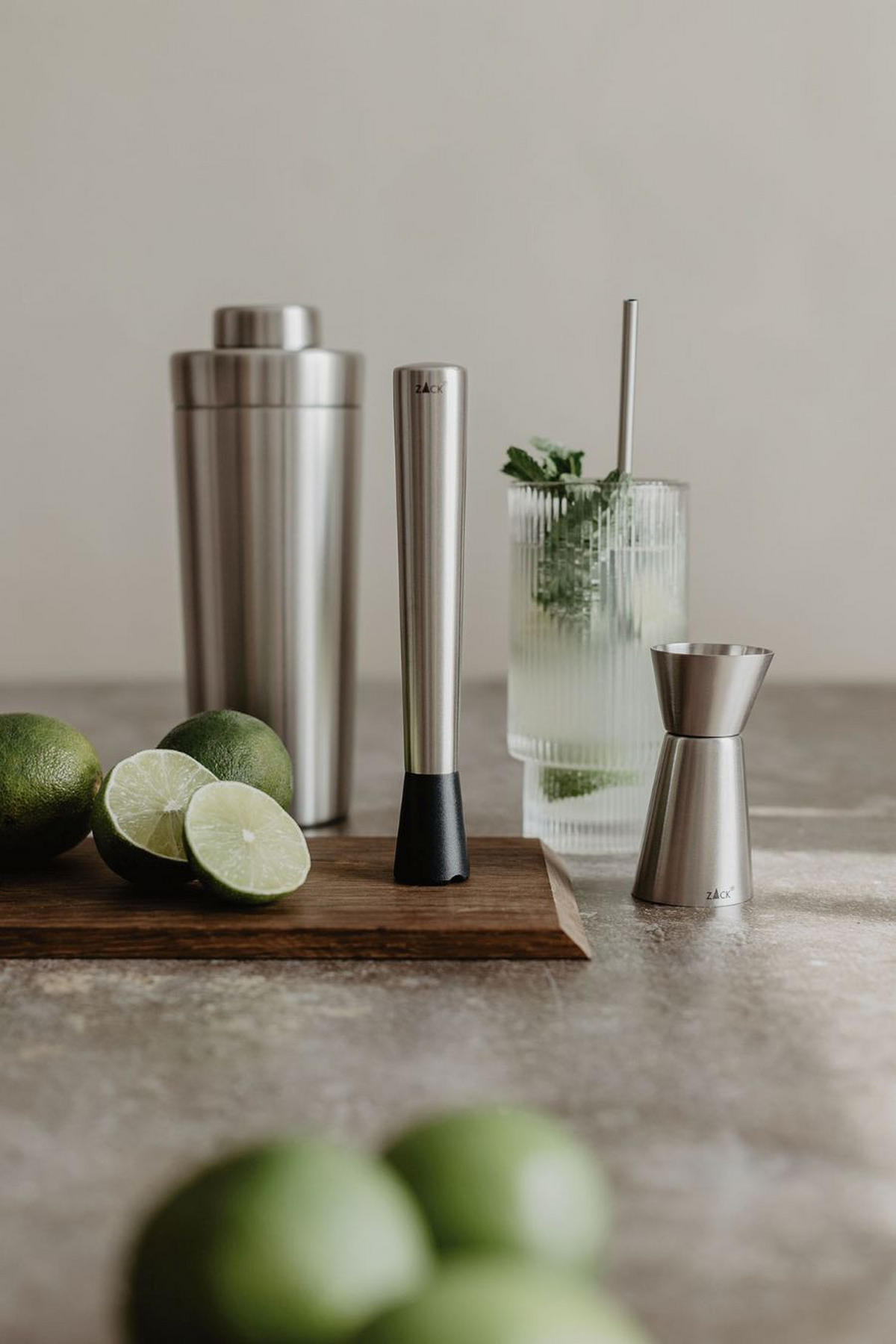 COCKTAIL-SHAKER - Edelstahlfarben, Basics, Metall (8/20,8cm) - Zack