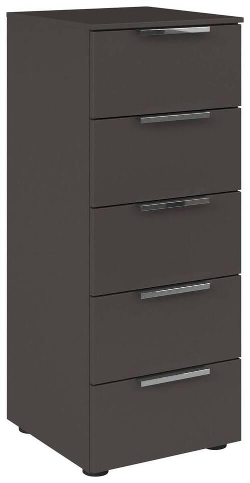 KOMÓD 40/100/42 cm  - grafitszürke/króm, Modern, műanyag/faalapú anyag (40/100/42cm) - Rauch Möbel
