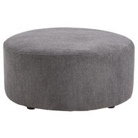 HOCKER Textil Dunkelgrau  - Dunkelgrau/Schwarz, Design, Kunststoff/Textil (38/75/38cm) - MID.YOU