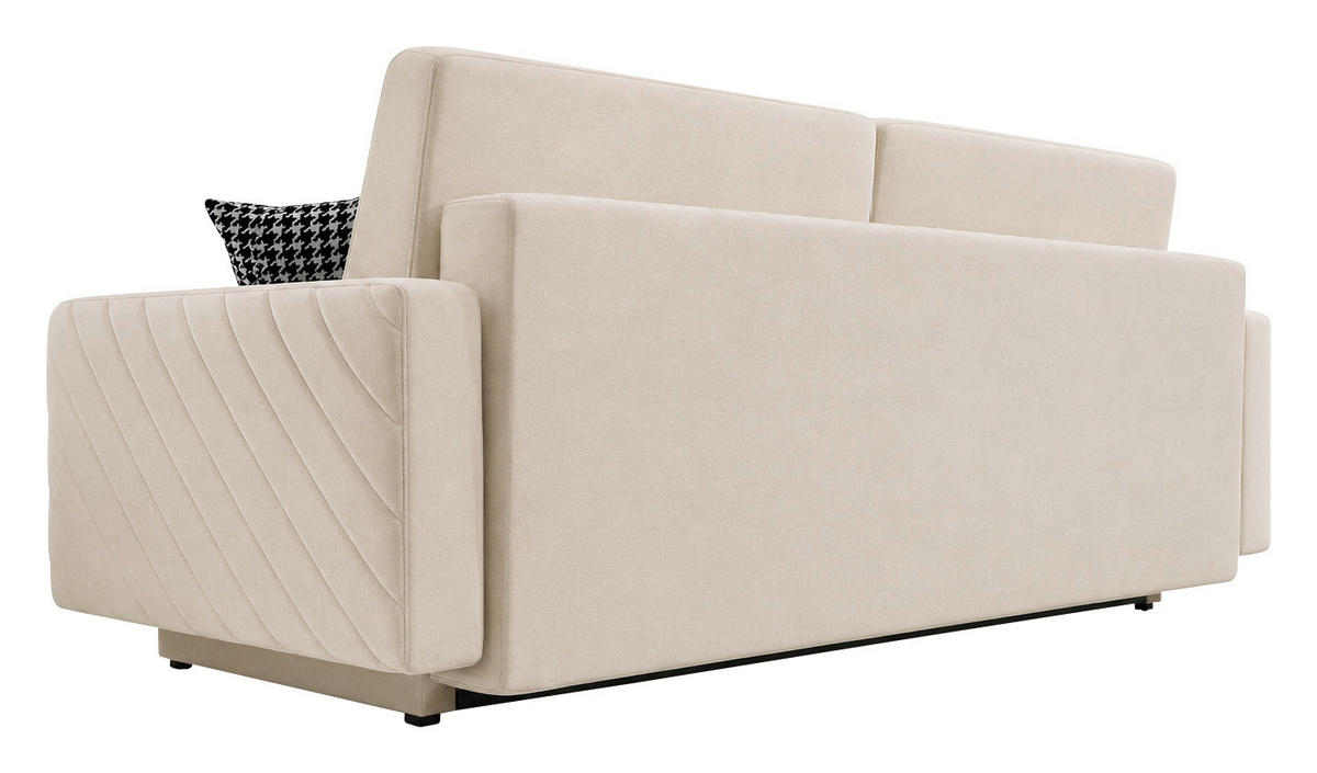SCHLAFSOFA Beige  - Beige/Schwarz, Design, Holz/Kunststoff (230/96/97cm) - MID.YOU