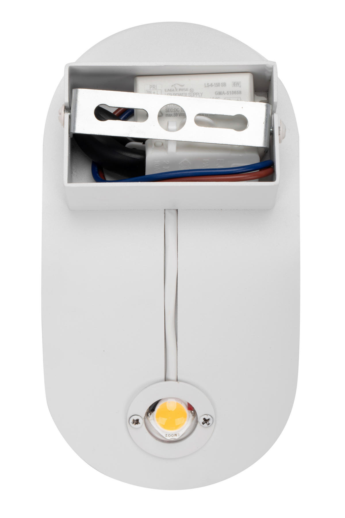 LED-WANDLEUCHTE 17,7/10/9,8 cm   - Weiß, Trend, Metall (17,7/10/9,8cm) - Novel