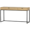 SCHREIBTISCH 140/44/75 cm Eichefarben in verschiedenen Holz-Dekoren erhältlich  - Eichefarben/Schwarz, Design, Holz/Metall (140/44/75cm) - Livetastic