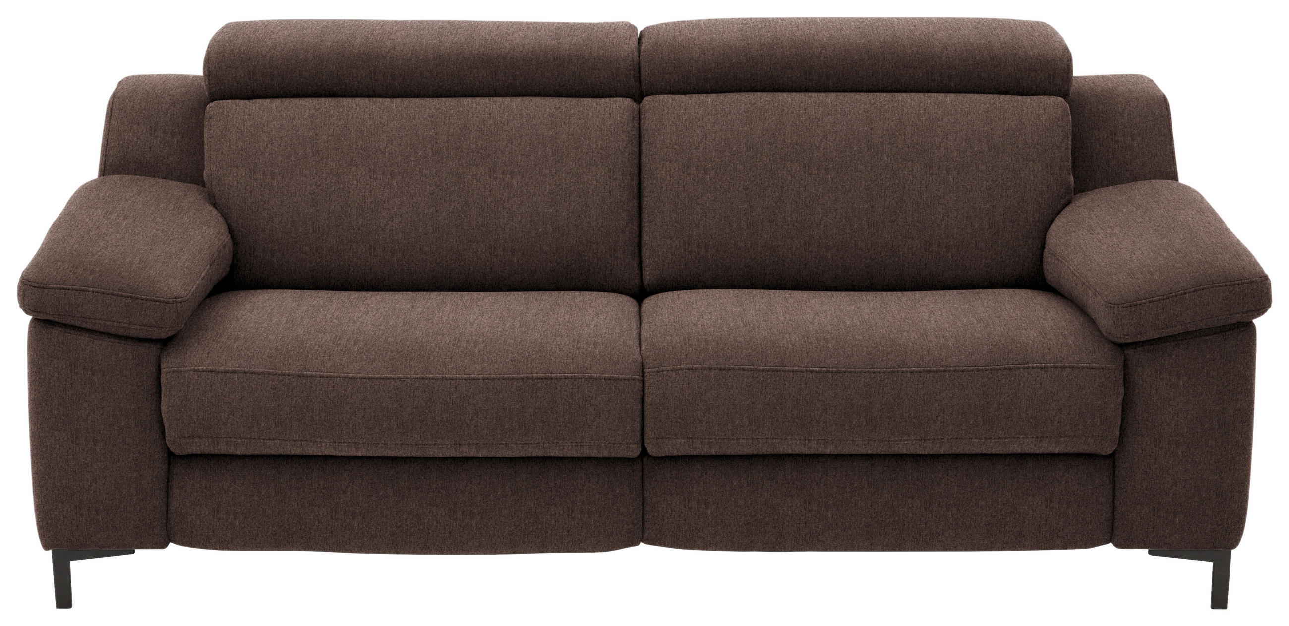 2,5-SITZER in Chenille Dunkelbraun  - Dunkelbraun/Schwarz, Design, Textil/Metall (188/84-104/104cm) - Valdera