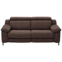 2,5-SITZER in Chenille Dunkelbraun  - Dunkelbraun/Schwarz, Design, Textil/Metall (188/84-104/104cm) - Valdera